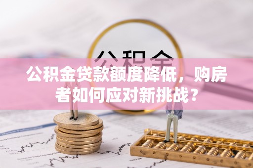 南京公积金贷款额度降低，购房者如何应对新挑战？