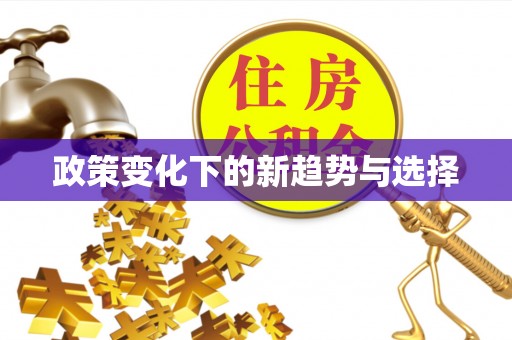 南京政策变化下的新趋势与选择