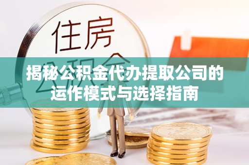 南京揭秘公积金代办提取公司的运作模式与选择指南