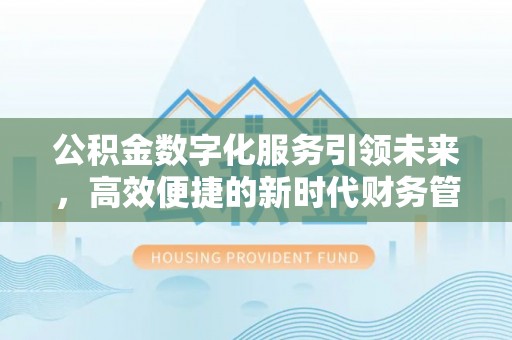南京公积金数字化服务引领未来，高效便捷的新时代财务管理