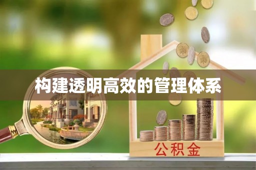 南京构建透明高效的管理体系