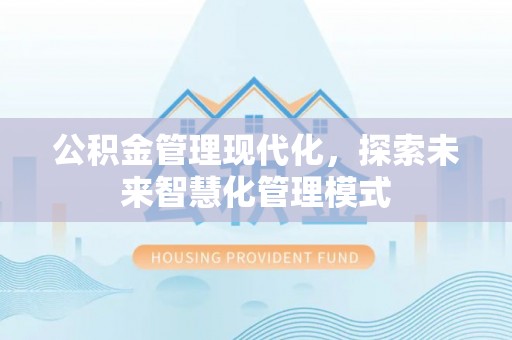南京公积金管理现代化，探索未来智慧化管理模式