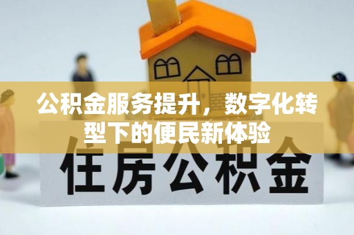 南京公积金服务提升，数字化转型下的便民新体验