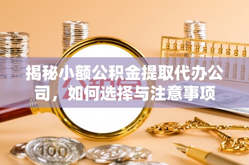 南京揭秘小额公积金提取代办公司，如何选择与注意事项