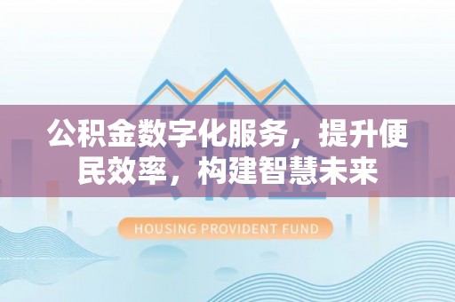 南京公积金数字化服务，提升便民效率，构建智慧未来