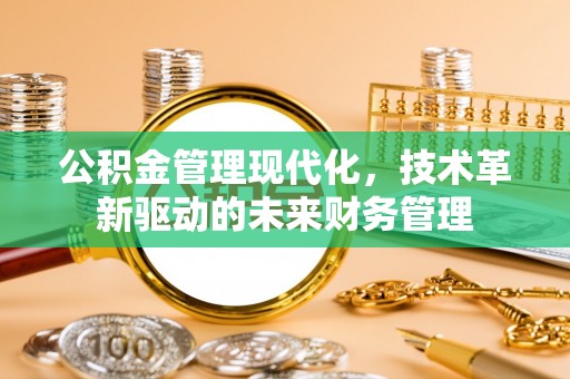 南京公积金管理现代化，技术革新驱动的未来财务管理