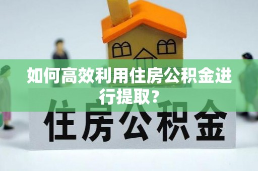 南京如何高效利用住房公积金进行提取？