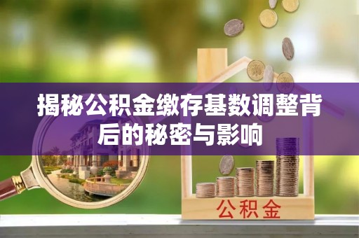 南京揭秘公积金缴存基数调整背后的秘密与影响