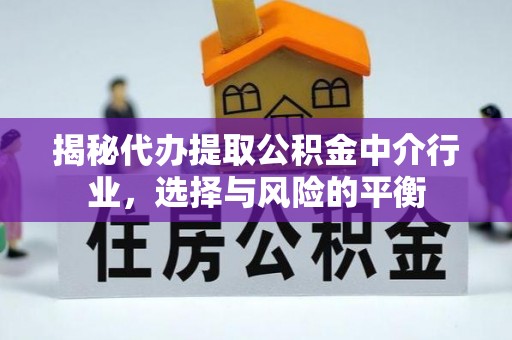 南京揭秘代办提取公积金中介行业，选择与风险的平衡